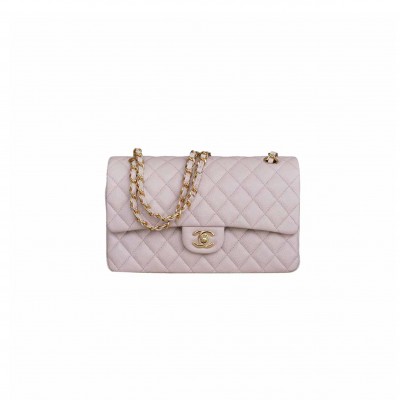 CHANEL MEDIUM CLASSIC FLAP BAG CHERRY BLOSSOM PINK A01112 (25.5*15.5*6.5cm)